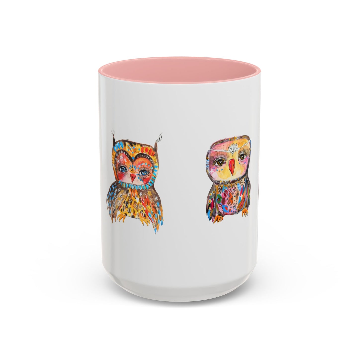 Colorful Owls Two-Tone Ceramic Mug -The Parliament