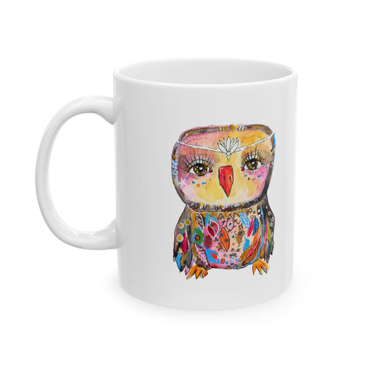 Colorful Owls Ceramic Mug - The Princess