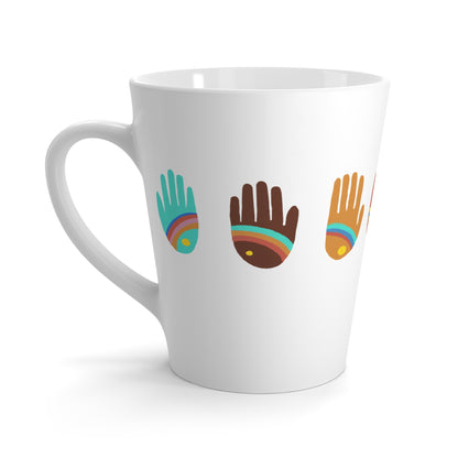 Rainbow Hands Latte Mug