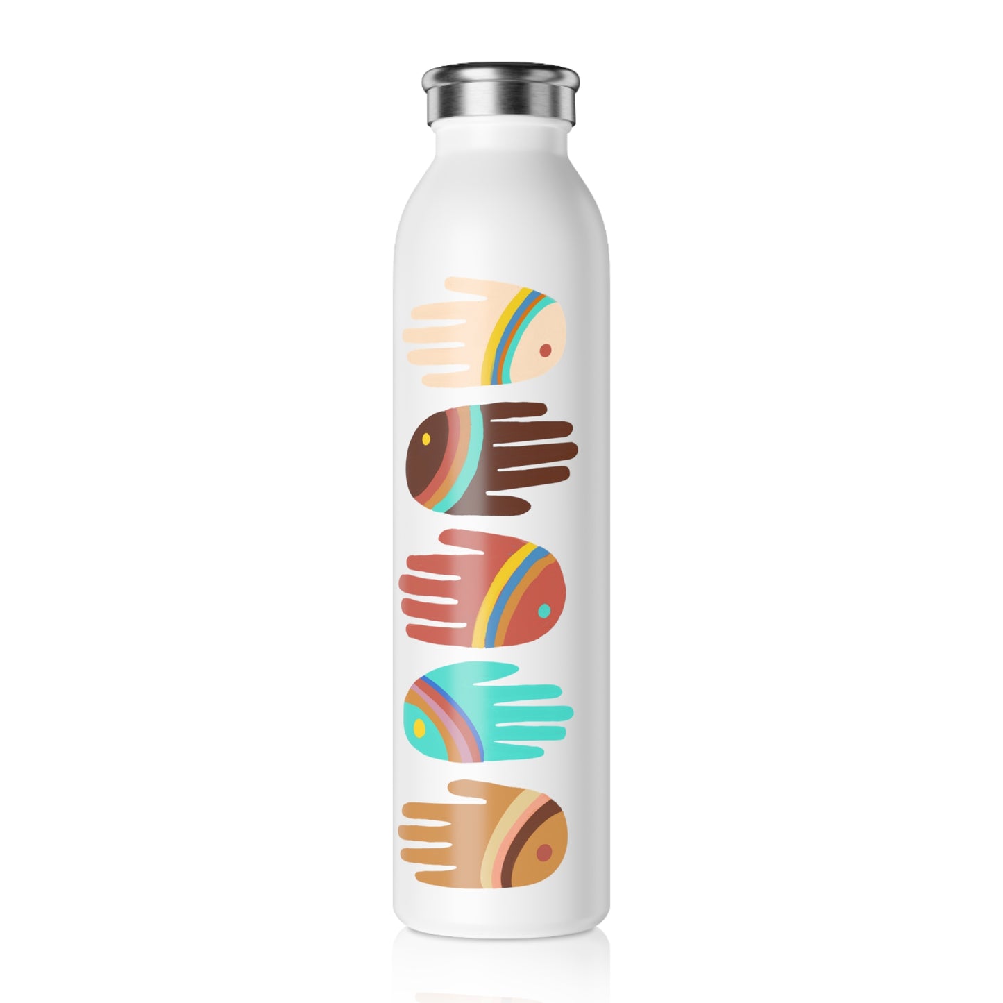 Rainbow Hands | Handprints Water Bottle