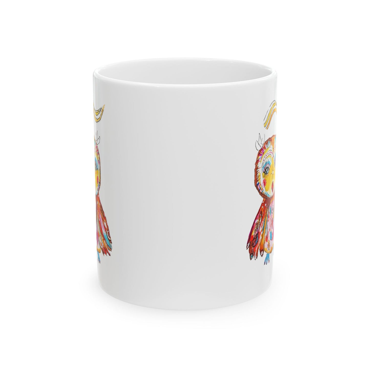 Colorful Owls Ceramic Mug - The Song Maker