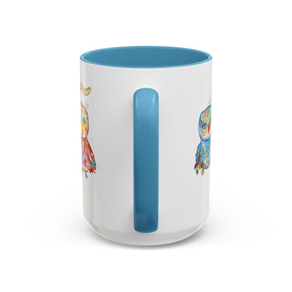 Colorful Owls Two-Tone Ceramic Mug -The Parliament