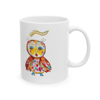 Colorful Owls Ceramic Mug - The Song Maker