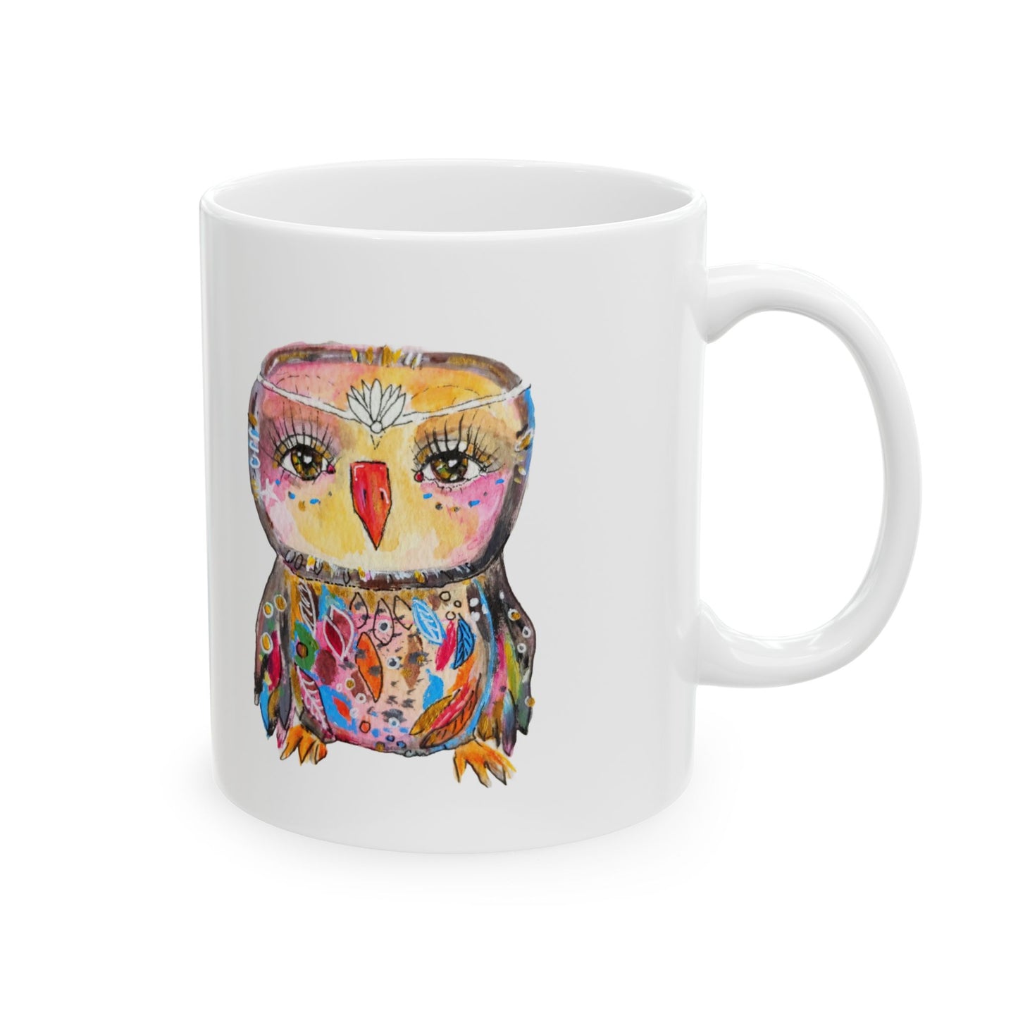 Colorful Owls Ceramic Mug - The Princess