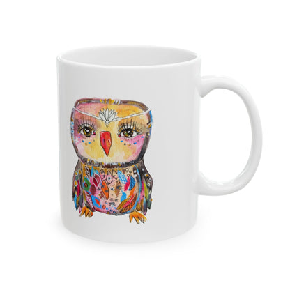 Colorful Owls Ceramic Mug - The Princess