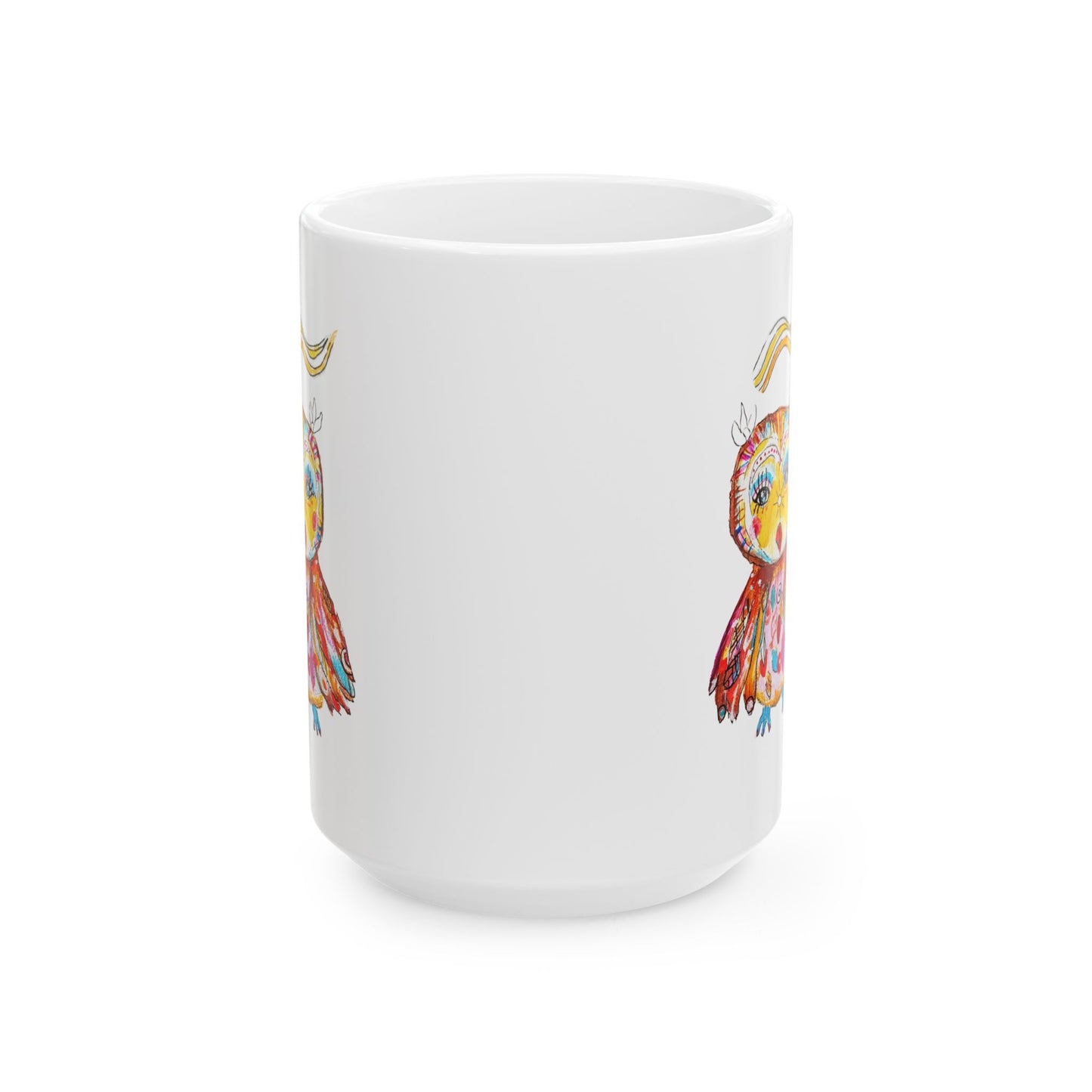 Colorful Owls Ceramic Mug - The Song Maker