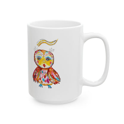 Colorful Owls Ceramic Mug - The Song Maker