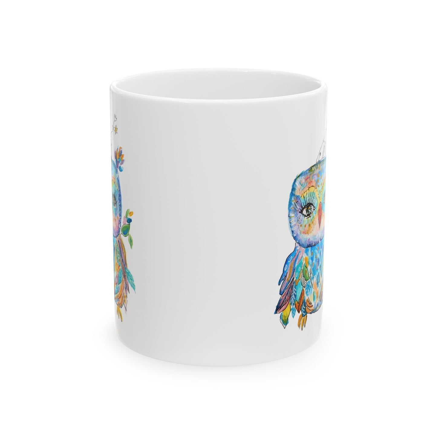 Colorful Owls Ceramic Mug - The Babushka