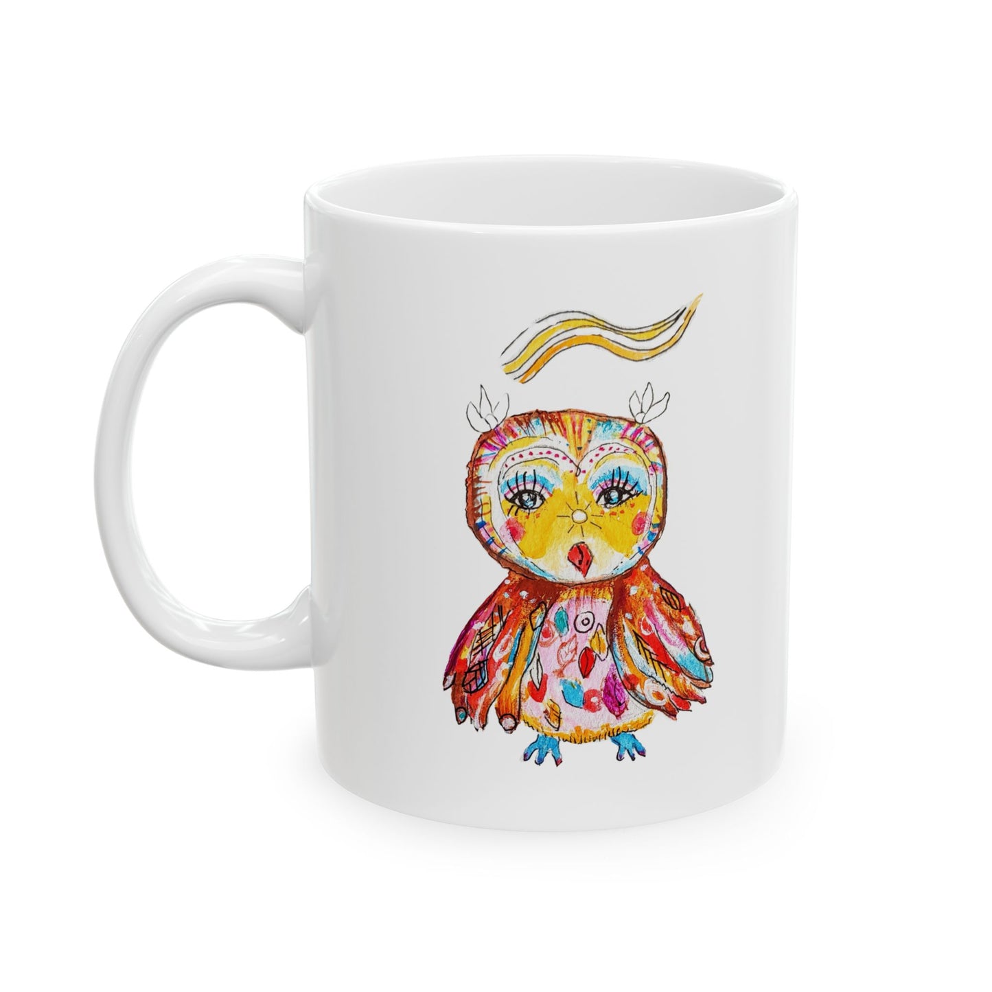 Colorful Owls Ceramic Mug - The Song Maker