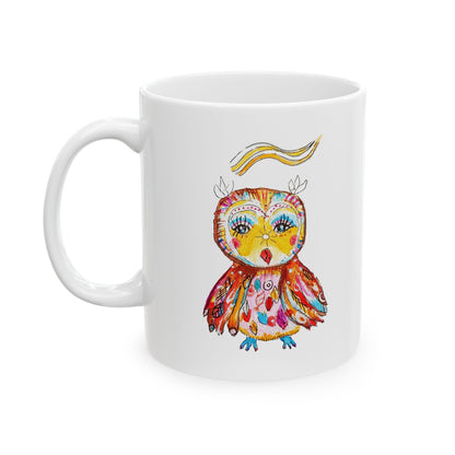 Colorful Owls Ceramic Mug - The Song Maker