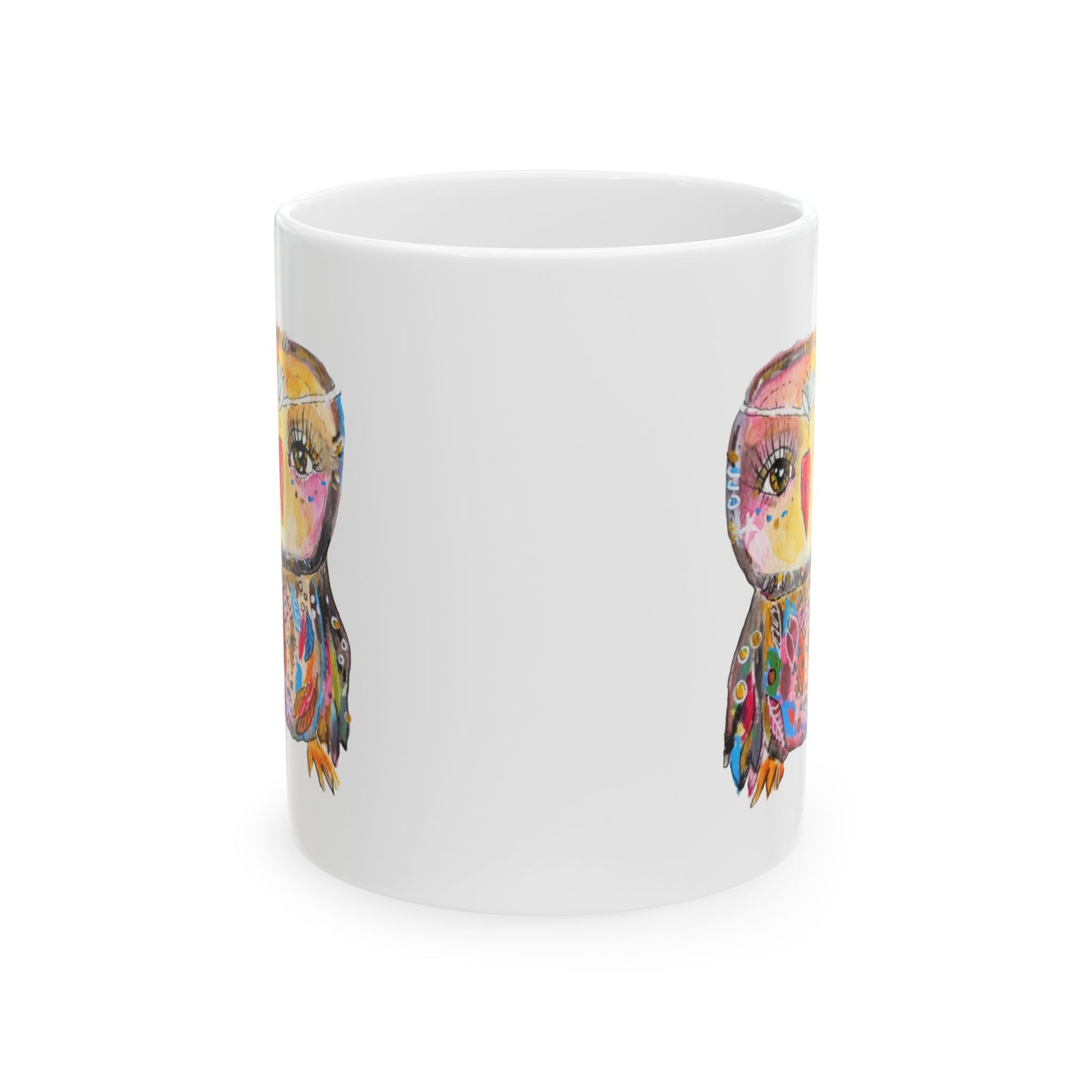 Colorful Owls Ceramic Mug - The Princess