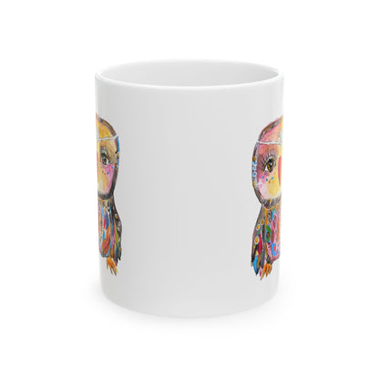 Colorful Owls Ceramic Mug - The Princess