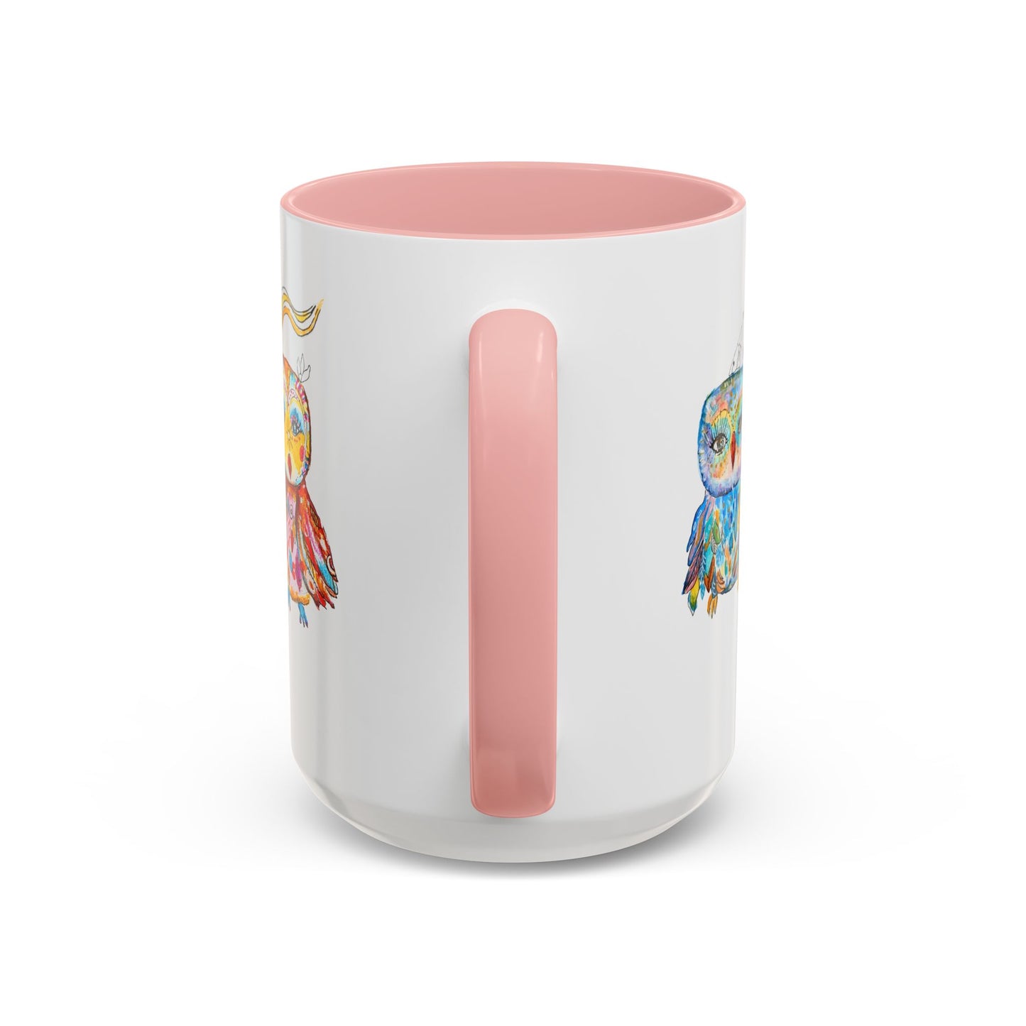 Colorful Owls Two-Tone Ceramic Mug -The Parliament