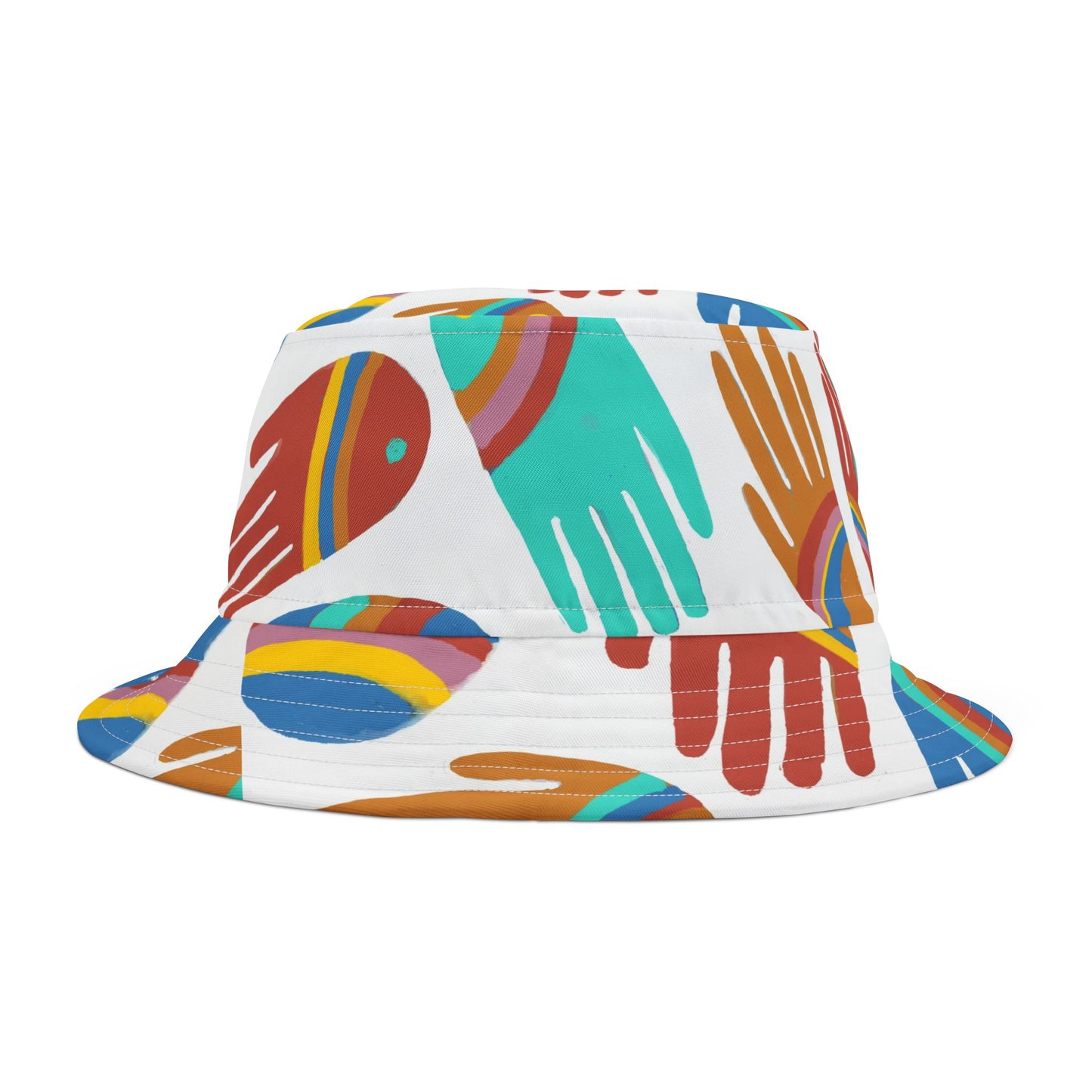 Rainbow Hands Bucket Hat | White All Over Print