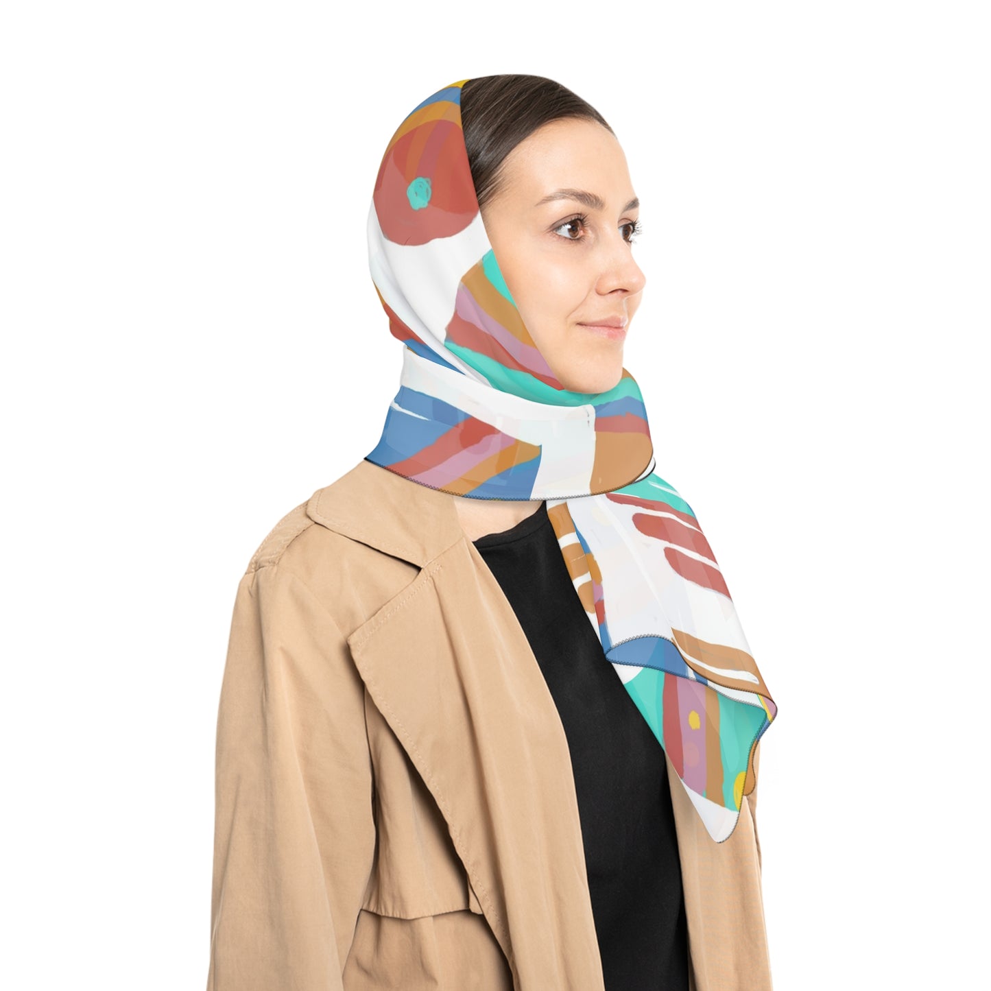 Rainbow Hands Scarf | Colorful Handprints White