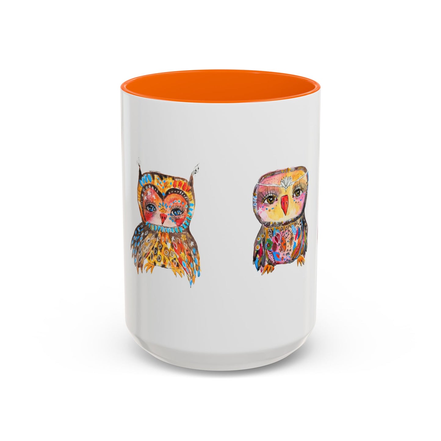 Colorful Owls Two-Tone Ceramic Mug -The Parliament