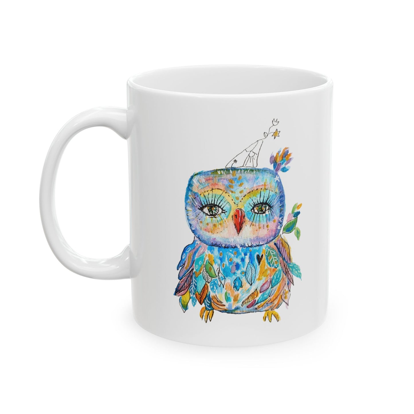 Colorful Owls Ceramic Mug - The Babushka