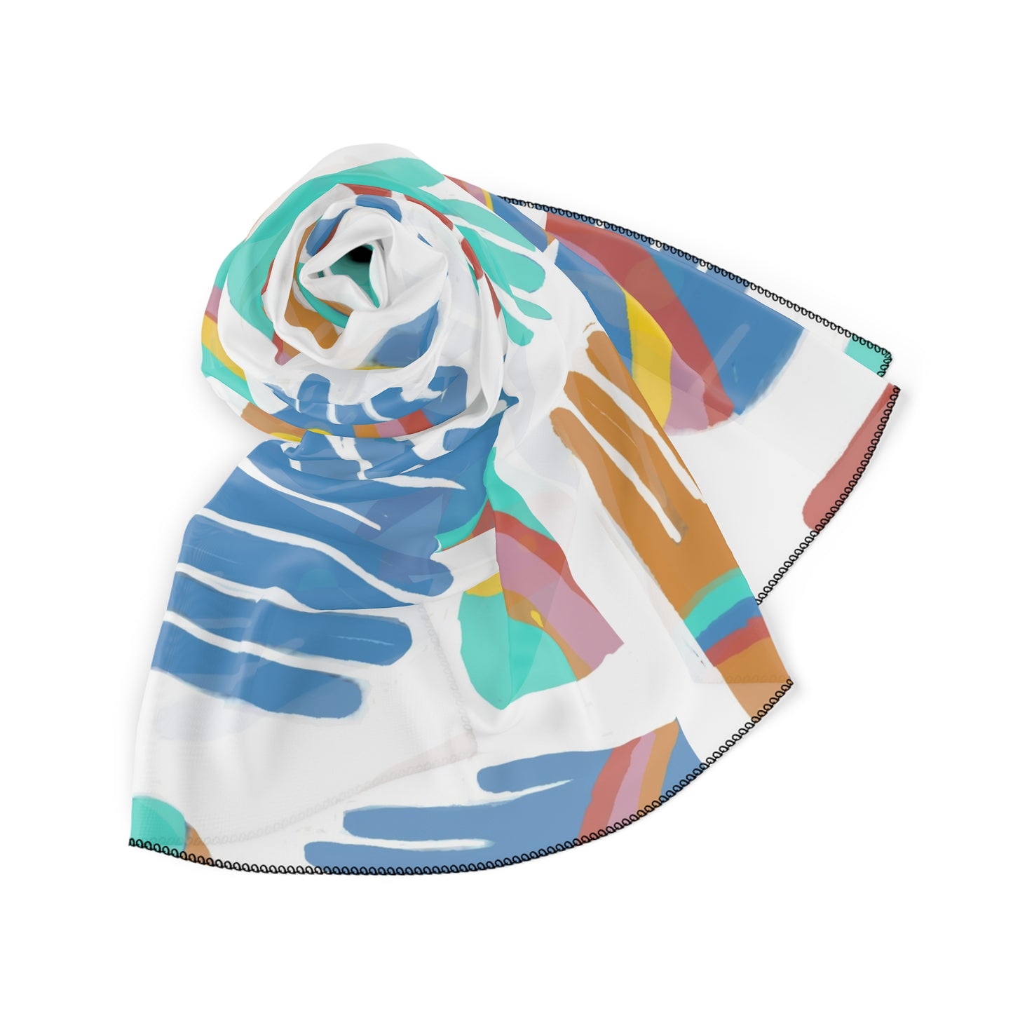 Rainbow Hands Scarf | Colorful Handprints White