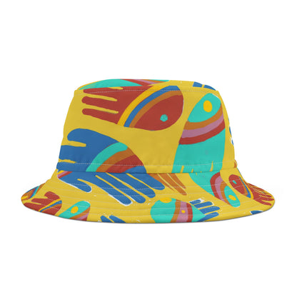 Rainbow Hands Bucket Hat | Yellow All Over Print