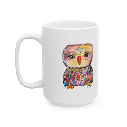 Colorful Owls Ceramic Mug - The Princess