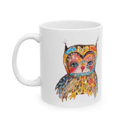 Colorful Owls Ceramic Mug - The Sweetheart