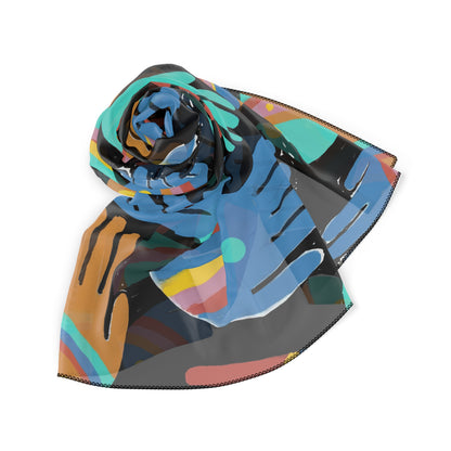 Rainbow Hands Scarf | Colorful Handprints Black