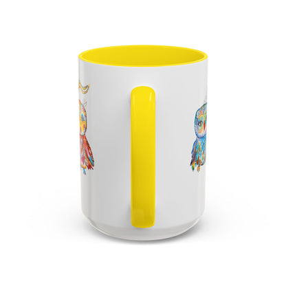 Colorful Owls Two-Tone Ceramic Mug -The Parliament
