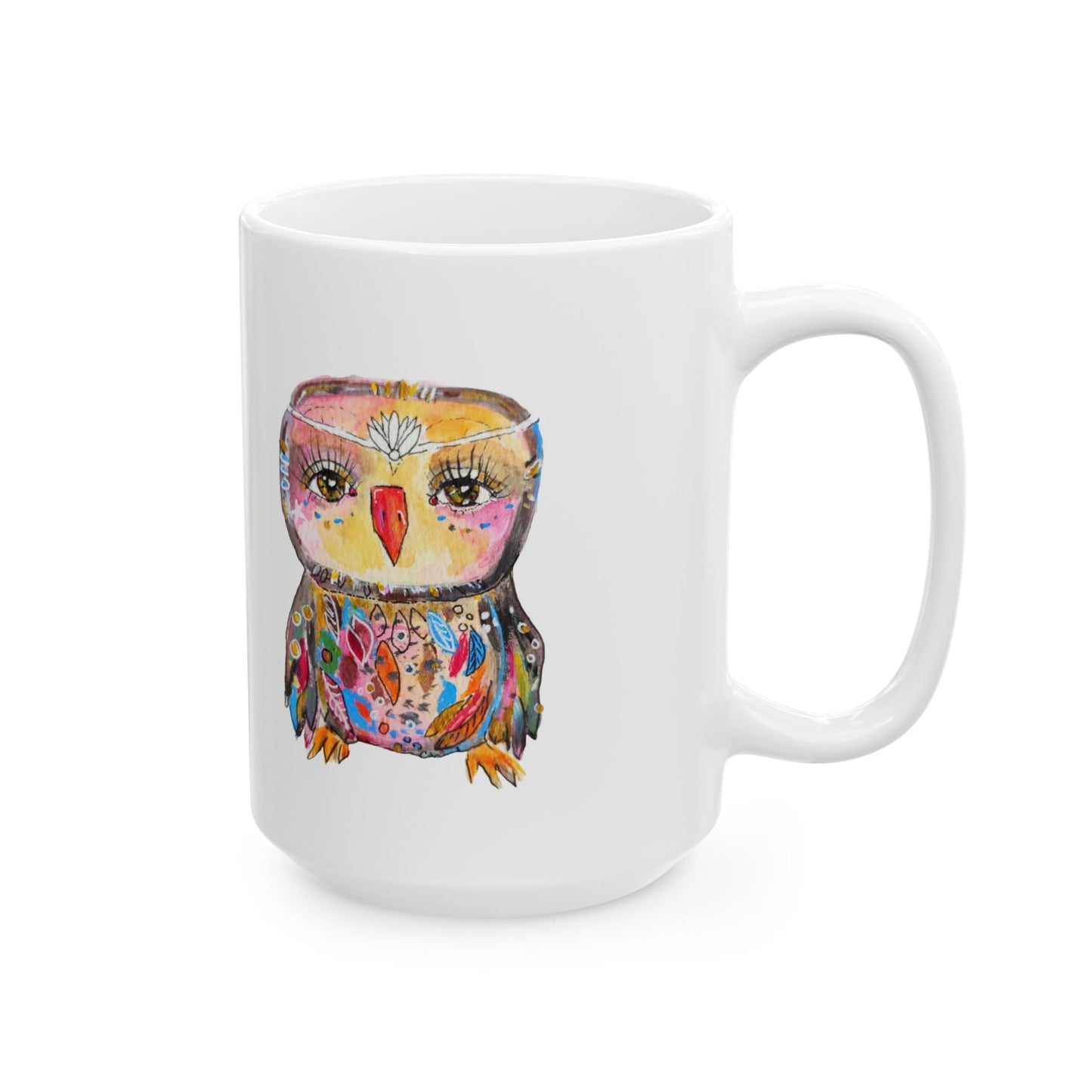 Colorful Owls Ceramic Mug - The Princess