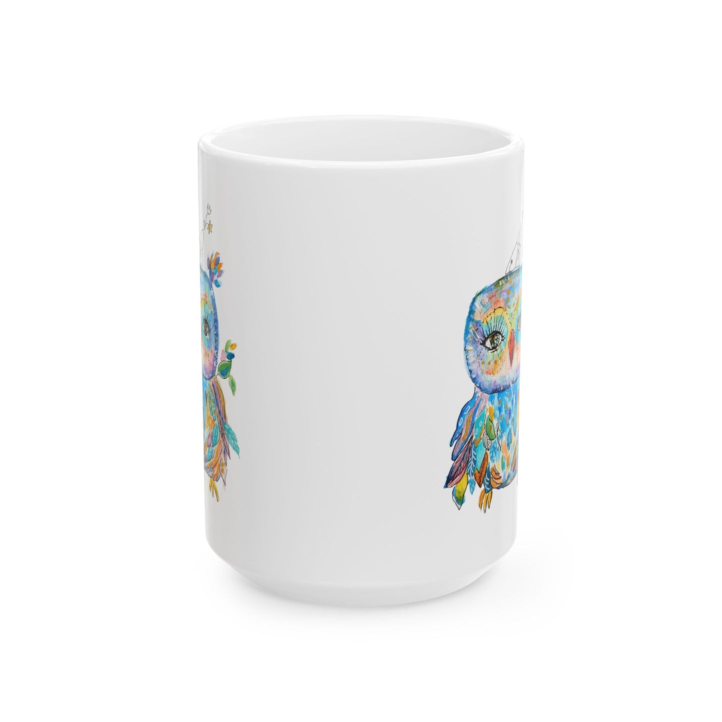 Colorful Owls Ceramic Mug - The Babushka