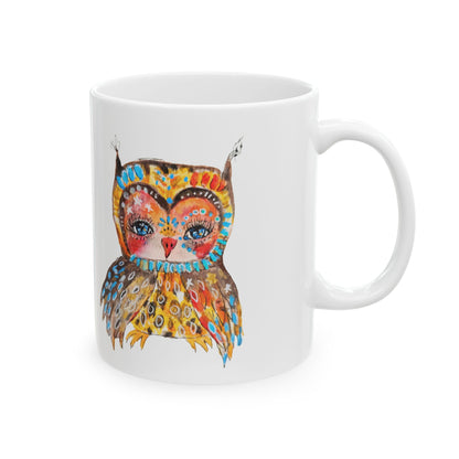 Colorful Owls Ceramic Mug - The Sweetheart