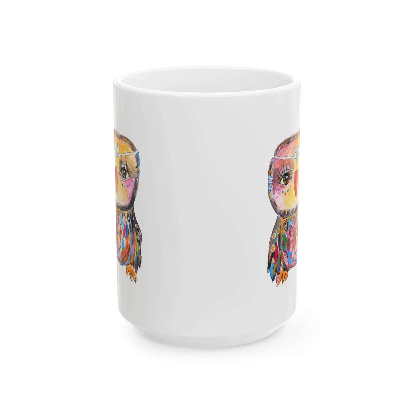 Colorful Owls Ceramic Mug - The Princess